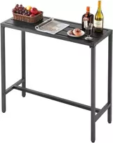 Lauko baro stalas 100 x 37,5 cm, stačiakampis, metalinis rėmas, vandeniui atsparus