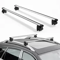 Aliuminio stogo bagažinės skersiniai automobiliui/visureigiui, 2vnt, apkrova iki 90kg, ilgis 1200mm