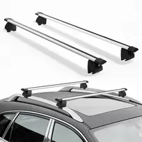 Aliuminio stogo bagažinės skersiniai automobiliui/visureigiui, 2vnt, apkrova iki 75kg, ilgis 1200mm