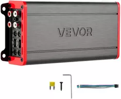 4 kanalų automobilinis stiprintuvas D klasės, iki 4x272 W (4 Ω) / 4x400 W (2 Ω), 14,4 V