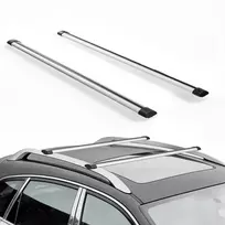 Aliuminio stogo bagažinės skersiniai automobiliui/visureigiui, 2vnt, apkrova iki 100kg, ilgis 1350mm