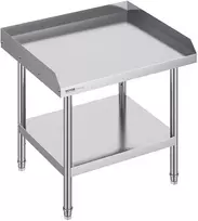 Nerūdijančio plieno darbastalis 610x711x660 mm. bortas iš 3 pusių. reguliuojamas aukštis