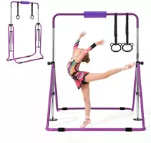 Vaikiška gimnastikos skersinė, apkrova iki 63,5kg, sulankstoma, reguliuojama, violetinė