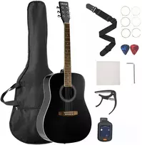 Akustinė gitara Dreadnought 41 col. (1041.4 mm). 6 stygos. juoda