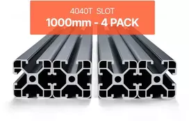 4vnt tiesinio vedlio bėgeliai 4040 su T formos grioveliu, aliuminio, juoda, 1000mm