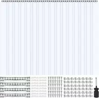 PVC juostų užuolaida sandėliams, 2,4 m aukščio, 2 mm storio, 16 juostų