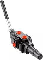 Hidraulinis skirstymo vožtuvas malkų skaldytuvui. 25 GPM. 3626 PSI. džoistikas