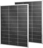 Dvipusiai saulės elementų skydeliai 2 vnt. po 100 W, N tipo monokristaliniai, IP67, MC4 lizdas
