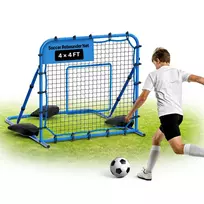 Futbolo atmušimo tinklas 1080 x 1090 mm. PE tinklas su reguliuojamu kampu ir geležiniu rėmu. sportinėms treniruotėms