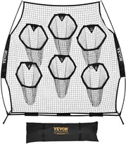 Nešiojamas atšokimo tinklas futbolui. regbiui. beisbolui. 274x106x243 cm. su 6 taikiniais