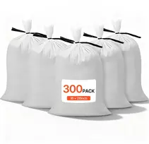 Sodo maišai, 300 vnt. pakuotė, 40 x 66 cm, su raišteliais, keliamoji galia 22,6kg, pintas polipropilenas