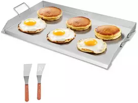 Nerūdijančio plieno kepimo plokštė dujinei viryklei, 910 x 525 mm