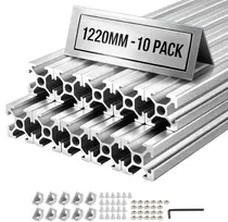 Spausdintuvas Anoduoto aliuminio profilių rinkinys 2020. 10 vnt.. T formos griovelis. 3D spausdintuvams. CNC