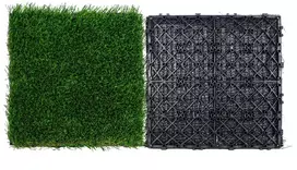 Dirbtinės žolės plytelių rinkinys 18 vnt. 310x310 mm, savaime nusausinanti