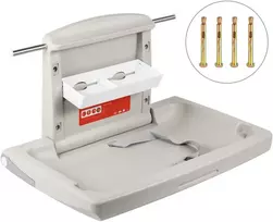 Sieninis vystymo staliukas kūdikiams, sulankstomas, pilkas, HDPE, apkrova 15 kg