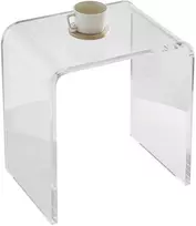 Skaidrus akrilinis kavos staliukas, 415 x 305 x 460 mm, apkrova 25 kg