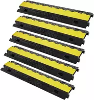 Kabelių apsauginė rampa TPU/TPR. 2 kanalai. 5 vnt.. 91.8x25x4.3 cm. apkrova iki 10000 kg
