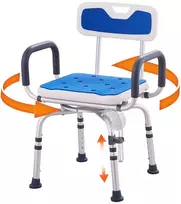 Sukamoji dušo kėdė 360°. su porankiais ir atlošu. keliamoji galia 180 kg
