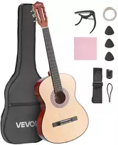 Klasikinė gitara 960 mm. medinė. pradedantiesiems. su dėklu. diržu. derintuvu. natūrali