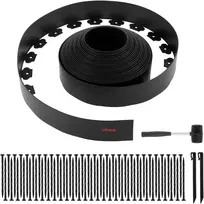 Sodo apvadas 20 m x 10 cm, plastikinis, be kasimo, atsparus UV