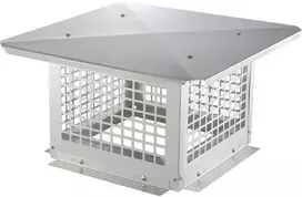 Kamino kepurė nerūdijančio plieno. kvadratinis pagrindas 305x305 mm