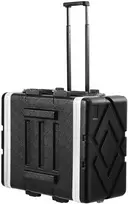 5U įrangos dėžė (rack case) su ratukais ir rankena, ABS, 480 mm