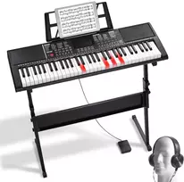 Skaitmeninis pianinas, 61 klavišas, 600 tonų, 500 ritmų, stovas, pedalas, ausinės, mikrofonas