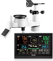 Belaidė meteorologinė stotelė be WiFi, 190,5 mm VA ekranas, saulės jutiklis, lietaus matuoklis, 7 funkcijos