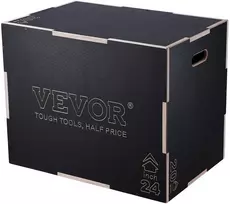Pliometrinė dėžė 76/60/50 cm, keliamoji galia 204 kg, šuoliams ir treniruotėms