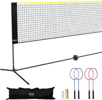 Badmintono/tinklinio tinklo komplektas, nešiojamas, lauko, 606 cm