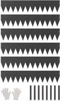 Sodo vejos bortelis iš plieno, sulankstomas, 6 vnt., 1016 x 203 x 1,5 mm, juodas