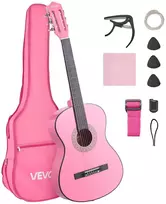Klasikinė gitara 960 mm. medinė. pradedantiesiems. nailoninės stygos. rožinė