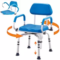 Sukama 360° dušo kėdė su porankiais. apkrova 135 kg. neslystanti