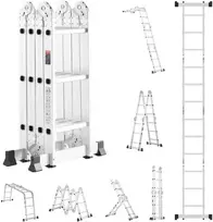Universalios sulankstomos teleskopinės kopėčios, aukštis 3,7 m, apkrova iki 149,7kg