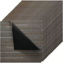Kiliminės plytelės 610 x 610 mm, 24 vnt., minkštos, modulinės, tamsiai rudos spalvos, 8,9 m²
