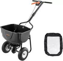 Traktoriaus priekabinė sėjamoji-barstytuvas. talpa 27.2kg. 203mm ratai. sodui ir vejai