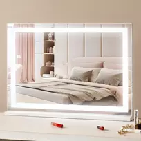 Makiažo veidrodis su LED apšvietimu ir USB jungtimi, 5X didinimas, sukasi 360°, 797x547 mm