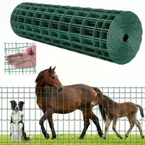 Tvoros tinklo ritinys 1x25 m. cinkuoto plieno vielos 2.1 mm. gyvuliams. žalias