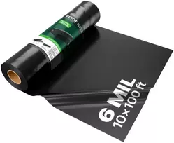 Polietileno plėvelė 0,15 mm, 3,05 x 30,48 m, garų izoliacijai, sodui, juoda