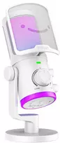 Mikrofonas - Fifine AM6 USB kondensatorinis kardioidinis RGB baltas