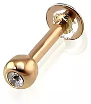 Diamond Sky Jewelry Auksinis lūpos auskaras su cirkoniais „Junona IV“