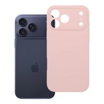 Dėklas, skirtas iPhone 18 Pro Max / 17 Pro Max: Silicone 2 mm, su kameros apsauga, spalva – pudros rožinė