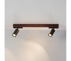 BRILAGI - LED taškinis šviestuvas SELE 2xGU10/30W/230V + LED/15W juodas/ąžuolo dekoras