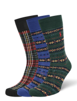 Polo Ralph Lauren - Cotton-Blend Trouser Sock 3-Pack - Įprastos kojinės - Marga / raštuota