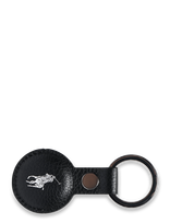 Polo Ralph Lauren - Pebbled Leather Airtag Key Fob - Raktų pakabukas - Juoda