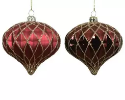 Eglutės žaisliukas Decoris 028455, raudonas, polistirenas