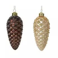 Eglutės žaisliukas Decoris 071317, rudas, stiklas