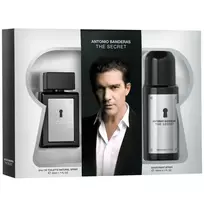 Set Antonio Banderas: The Secret, Eau De Toilette, For Men, 50 ml + The Secret, Anti-Perspirant, Deodorant Spray, For Men, 150 ml