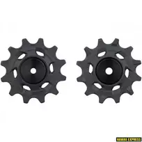 Pavarų perjungėjo dalis SRAM PULLEY KIT RED ETAP AXS 26T-36T (INCLUDES 12T UPPER AND 12T LOWER CERAMIC PULLEYS, 18.5MM AND 12.8MM TITANIUM PULLEY SCREWS, GREASE)