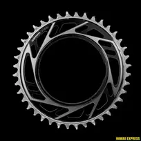 Priekinė žvaigždė SRAM ROAD 38T THREADED MOUNT X-SYNC 6.5MM OFFSET RED E1 BLACK/SILVER (including thread back up pin for chainring)